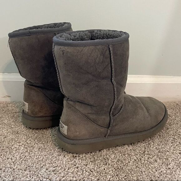 UGG Gray Classic Short Boots - Picture 2 of 6